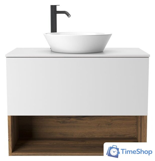  ЗОВ Тумба под умывальник Кито-2 70 2K70LA0MWMC-KP13W (аттик/белый матовый) - Изображение №2 — Интернет-магазин Time-Shop