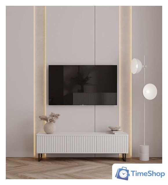 Тумба Shtabe Royal 5031 эко (белый/белый/черный) - Изображение №3 — Интернет-магазин Time-Shop