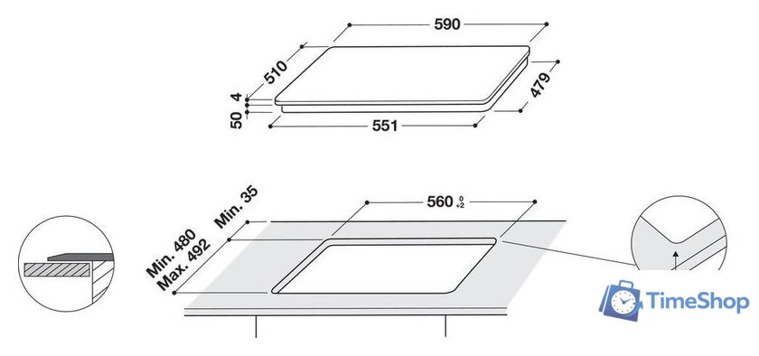 Варочная панель Whirlpool WL S5360 BF/W - Изображение №3 — Интернет-магазин Time-Shop