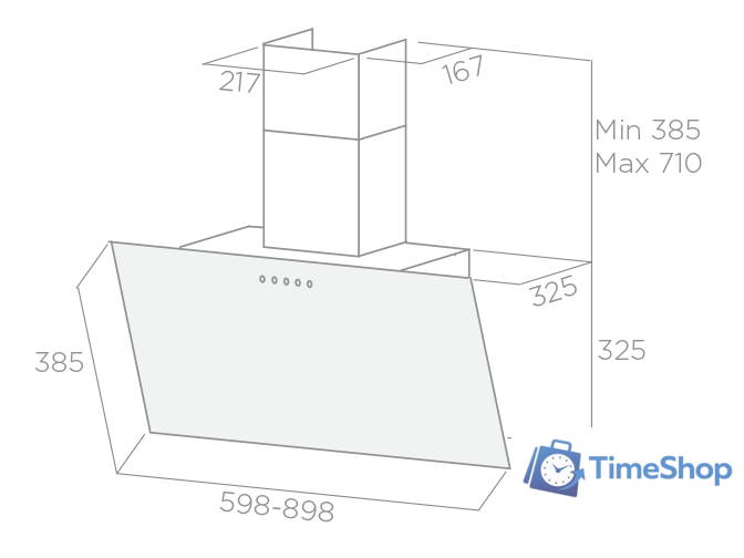 Кухонная вытяжка Elica Shire WH/A/90 [PRF0119828] - Изображение №4 — Интернет-магазин Time-Shop