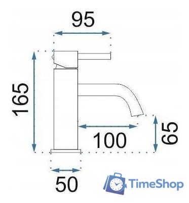Смеситель Rea Lungo Art REA-B6322 (золотой) - Изображение №4 — Интернет-магазин Time-Shop