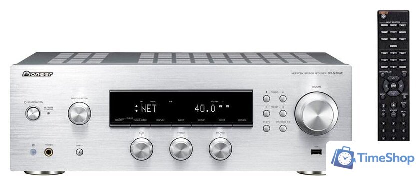Сетевой ресивер Pioneer SX-N30AE (серебристый) - Изображение №1 — Интернет-магазин Time-Shop