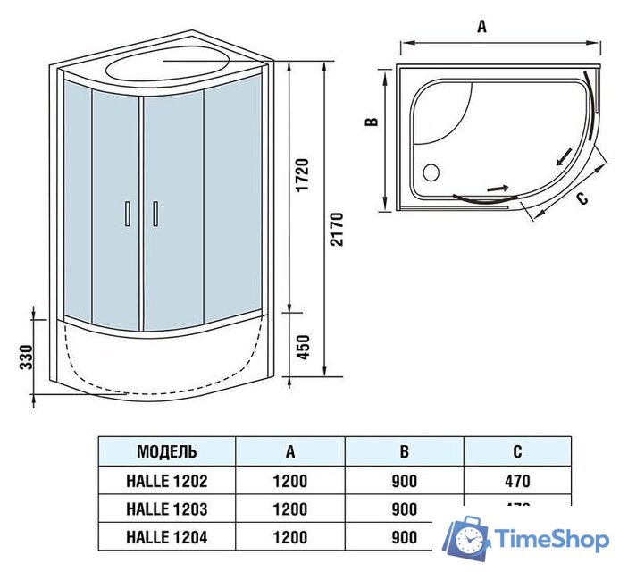 Душевая кабина WeltWasser WW500 Halle 1202 R - Изображение №12 — Интернет-магазин Time-Shop
