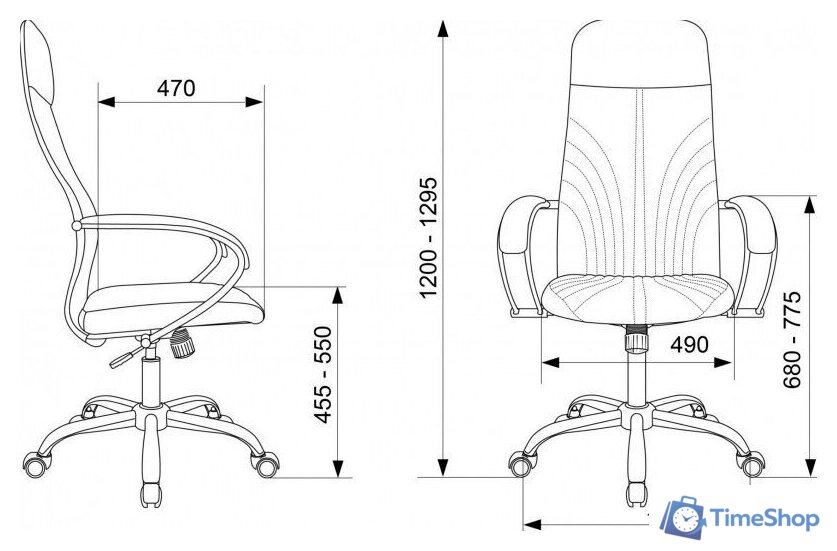 Офисное кресло Бюрократ CH-610SL (черный, экокожа) - Изображение №9 — Интернет-магазин Time-Shop