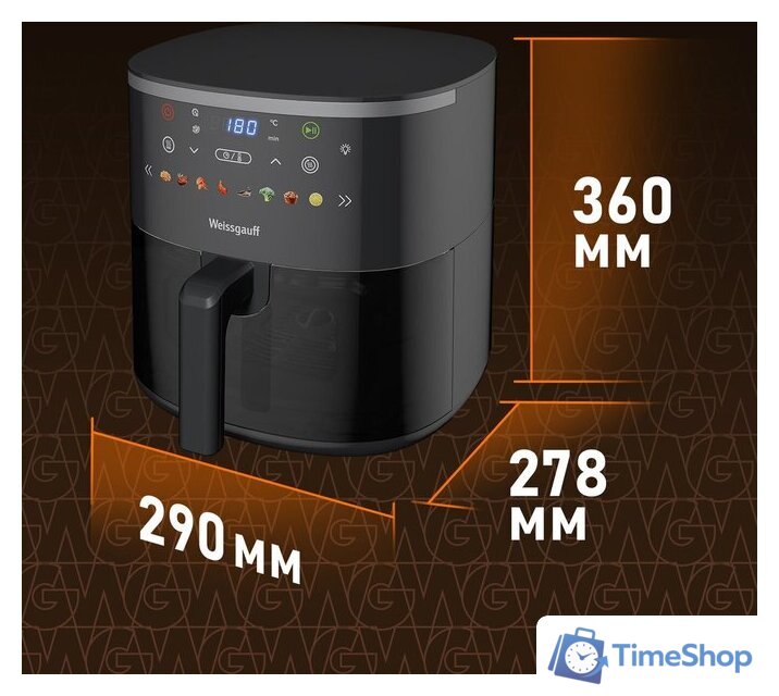 Аэрогриль (аэрофритюрница) Weissgauff WAF 706 DB Compact Fry - Изображение №21 — Интернет-магазин Time-Shop