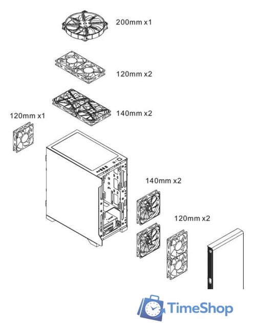 Корпус Thermaltake S100 TG Snow Edition CA-1Q9-00S6WN-00 - Изображение №13 — Интернет-магазин Time-Shop
