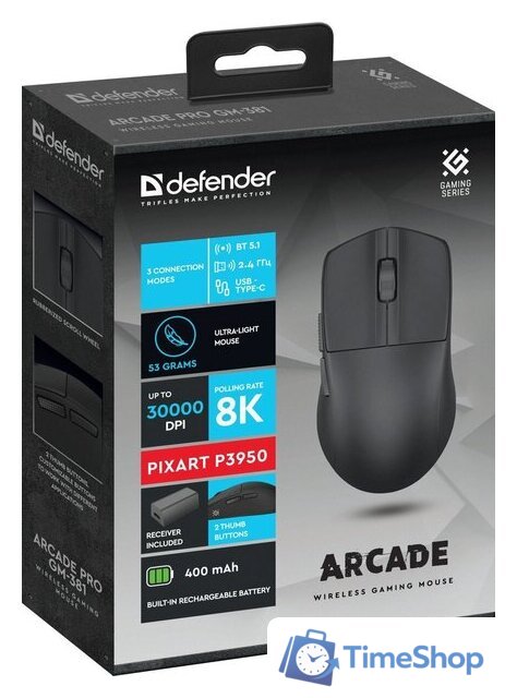 Игровая мышь Defender Arcade Pro GM-381 (черный) - Изображение №5 — Интернет-магазин Time-Shop