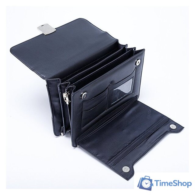 Мужская сумка Poshete 250-9628-BLK (черный) - Изображение №3 — Интернет-магазин Time-Shop