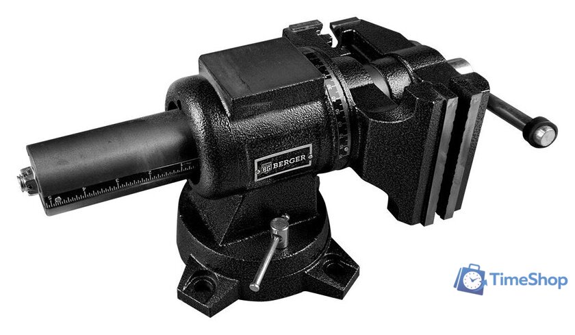 Тиски Berger Чугун. поворотные с трубным зажимом и наковальней 125мм BG1340 - Изображение №4 — Интернет-магазин Time-Shop