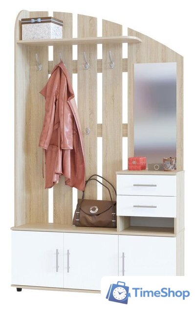 Стенка Сокол ВШ-2.2 (дуб сонома/белый) - Изображение №1 — Интернет-магазин Time-Shop