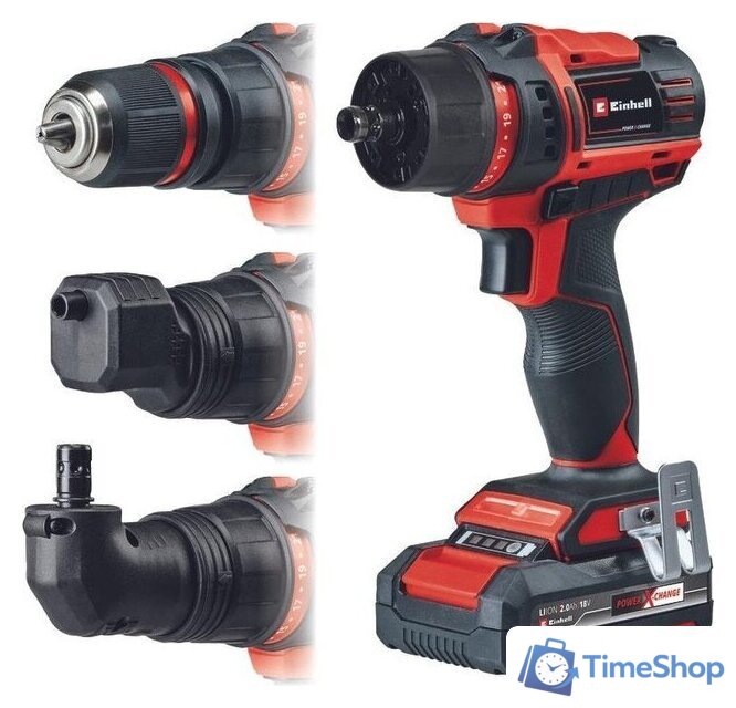 Дрель-шуруповерт Einhell E-CD 18/45 3X-Li 4513990 (с 1-им АКБ, кейс) - Изображение №2 — Интернет-магазин Time-Shop