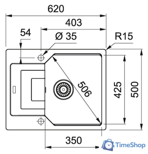 Кухонная мойка Franke Urban UBG 611-62 (серый) - Изображение №2 — Интернет-магазин Time-Shop