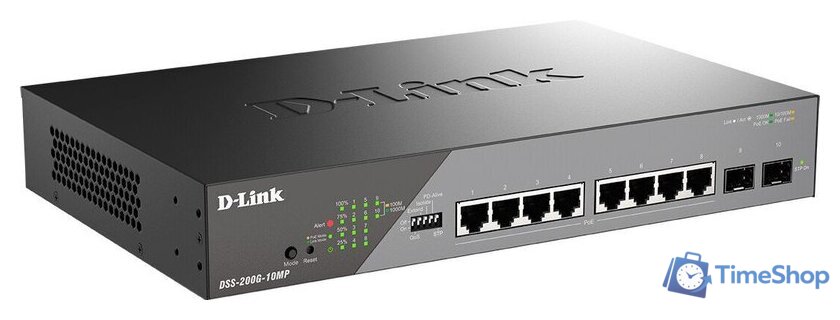 Управляемый коммутатор 2-го уровня D-Link DSS-200G-10MP/A1A - Изображение №2 — Интернет-магазин Time-Shop