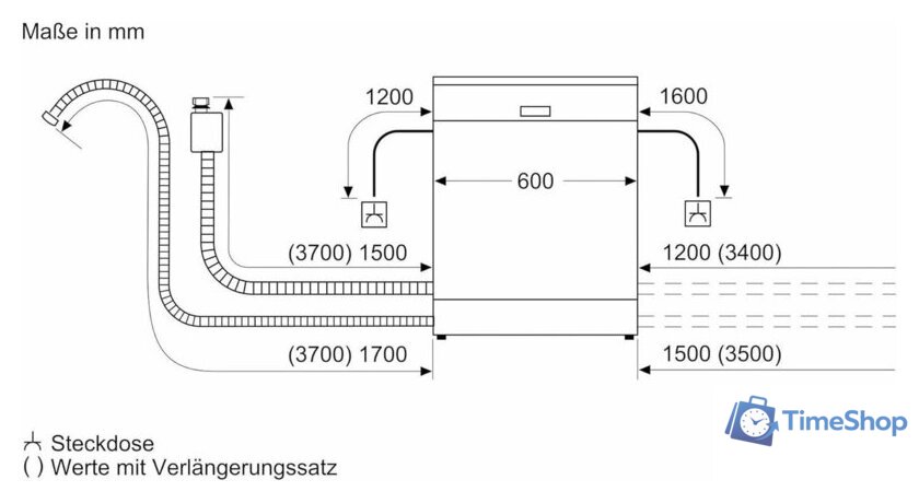 Отдельностоящая посудомоечная машина Bosch Serie 6 SMS6ZCI16E - Изображение №4 — Интернет-магазин Time-Shop