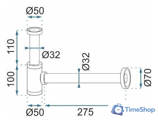 Сифон Rea Klik-Klak REA-A8541 (розовое золото) - Изображение №7 — Интернет-магазин Time-Shop