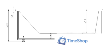 Ванна Aquatek Дива 150x90 (с каркасом, левая) - Изображение №5 — Интернет-магазин Time-Shop