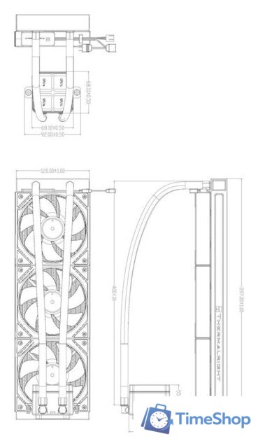 Система жидкостного охлаждения для процессора Thermalright Magic Qube 360 ARGB (белый) - Изображение №9 — Интернет-магазин Time-Shop