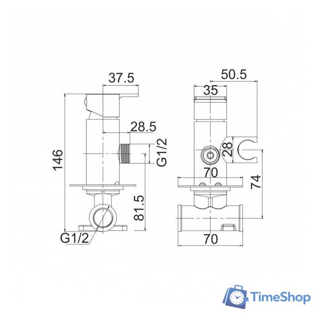 Гигиенический душ Gross Aqua Bidet Evo GA042602MW - Изображение №4 — Интернет-магазин Time-Shop