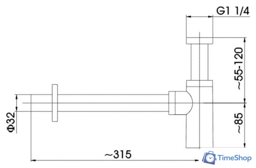 Сифон Armatura 600-003-81 - Изображение №2 — Интернет-магазин Time-Shop