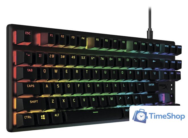 Клавиатура HyperX Alloy Origins Core PBT (HyperX Blue, нет кириллицы) - Изображение №6 — Интернет-магазин Time-Shop