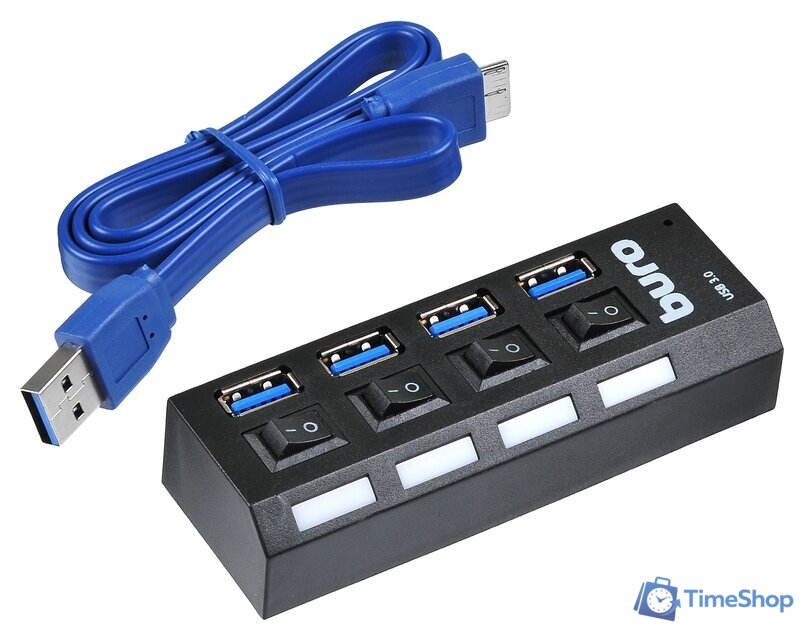 USB-хаб Buro BU-HUB4-U3.0-L - Изображение №4 — Интернет-магазин Time-Shop