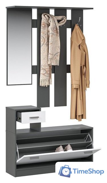 Стенка Империал Интер (антрацит/белый) - Изображение №2 — Интернет-магазин Time-Shop