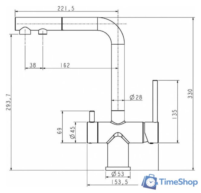 Смеситель Hansen HN15058-S - Изображение №5 — Интернет-магазин Time-Shop