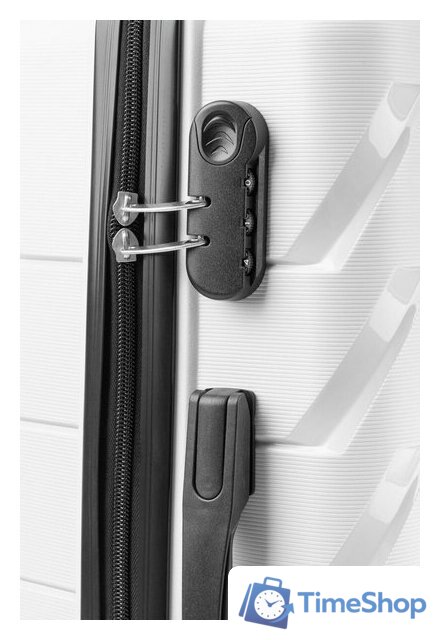 Чемодан-спиннер DoubleW YF-PP02 (L, белый) - Изображение №5 — Интернет-магазин Time-Shop