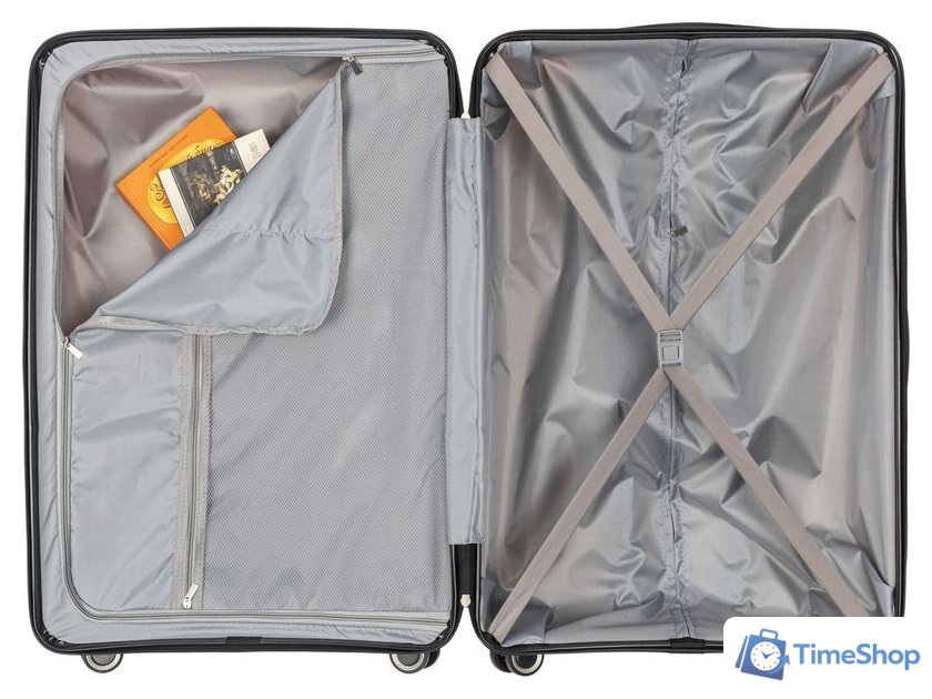 Чемодан-спиннер DoubleW YF-PP02 (L, белый) - Изображение №4 — Интернет-магазин Time-Shop