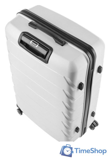 Чемодан-спиннер DoubleW YF-PP02 (L, белый) - Изображение №3 — Интернет-магазин Time-Shop