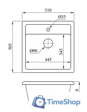 Кухонная мойка БелЭворс Rio (черный, без сифона) - Изображение №2 — Интернет-магазин Time-Shop
