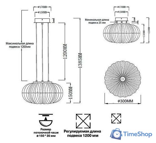 Подвесная люстра Sonex Angelo 7720/24L - Изображение №2 — Интернет-магазин Time-Shop
