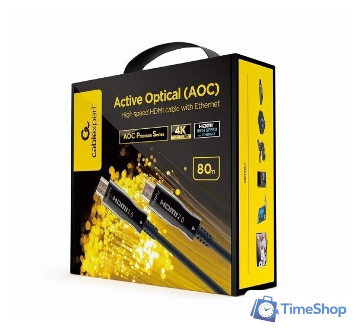 Кабель Cablexpert CCBP-HDMI-AOC-80M-02 HDMI -HDMI (80 м, черный) - Изображение №2 — Интернет-магазин Time-Shop