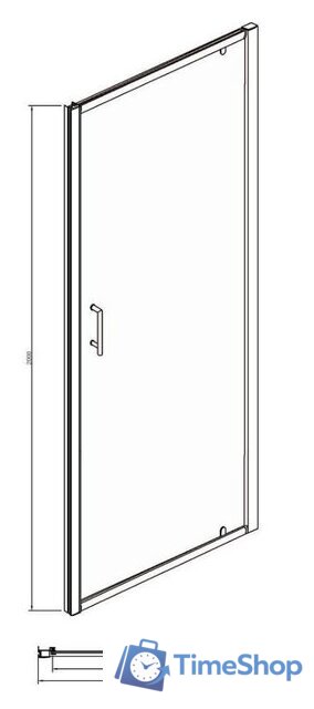 Душевая дверь Bravat Drop 90 BD090.4111A - Изображение №5 — Интернет-магазин Time-Shop