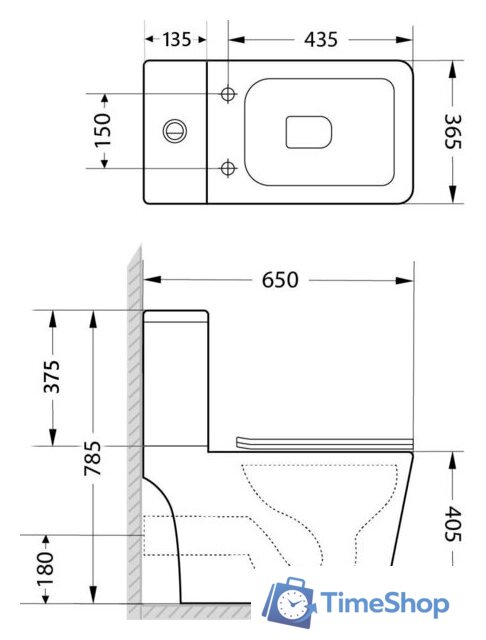 Унитаз напольный Lauter W09 P-TRAP 21900001 + гигиенический душ Jet 21TZ232BM (горизонтальный выпуск) - Изображение №20 — Интернет-магазин Time-Shop