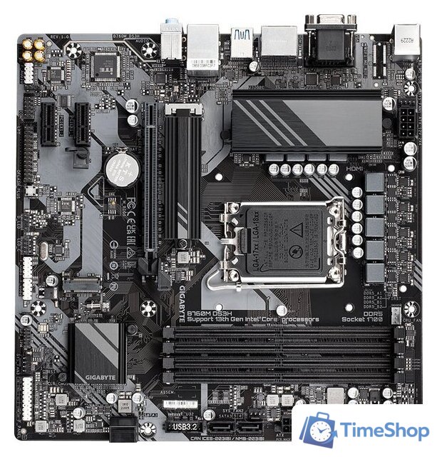 Материнская плата Gigabyte B760M DS3H (rev. 1.0) - Изображение №4 — Интернет-магазин Time-Shop