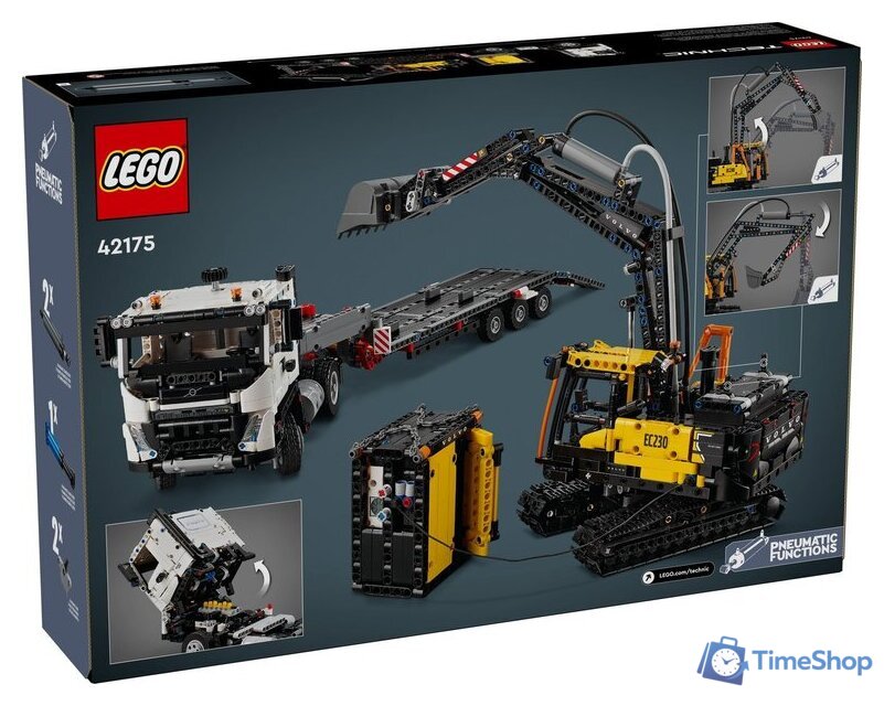 Конструктор LEGO Technic Грузовик Volvo FMX и электрический экскаватор EC230 42175 - Изображение №12 — Интернет-магазин Time-Shop