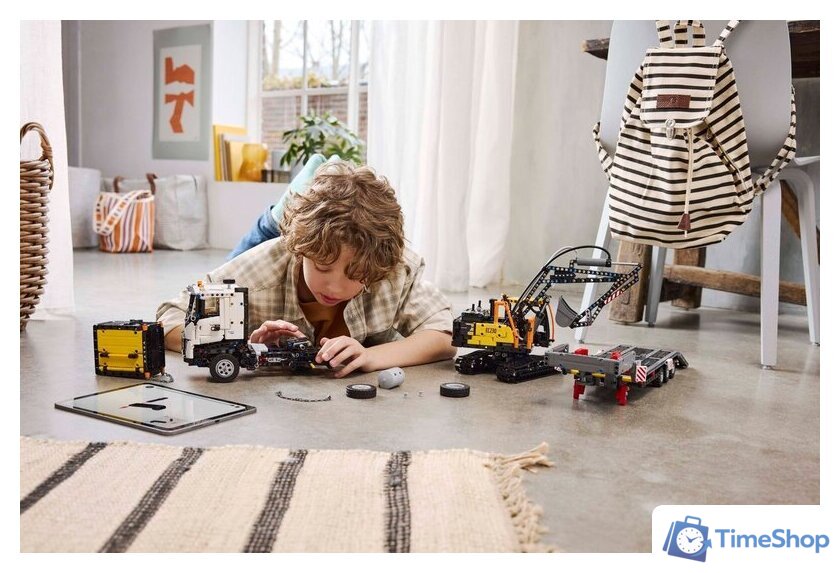Конструктор LEGO Technic Грузовик Volvo FMX и электрический экскаватор EC230 42175 - Изображение №9 — Интернет-магазин Time-Shop