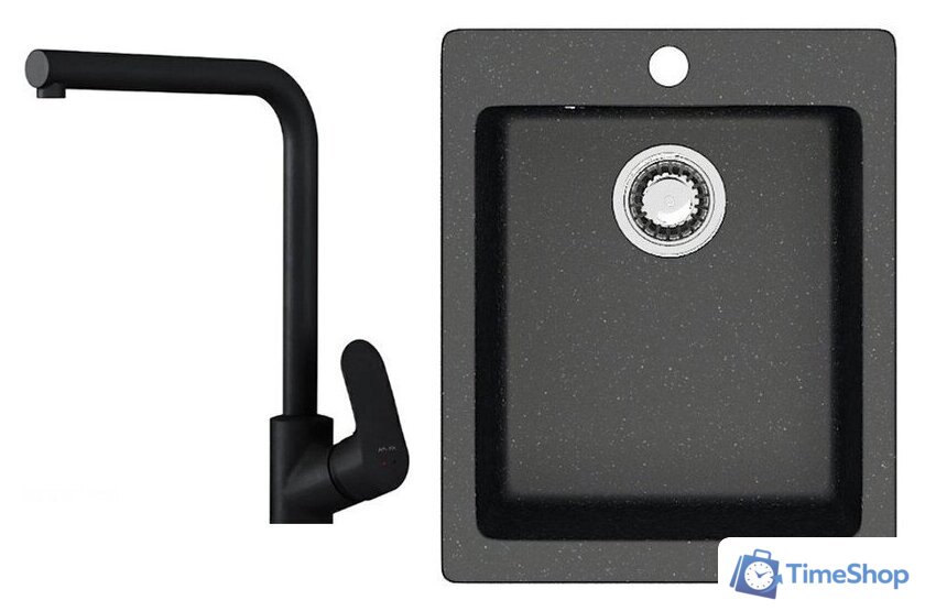 Кухонная мойка Berge BR-4200 + Like F8005022 (черный) - Изображение №1 — Интернет-магазин Time-Shop