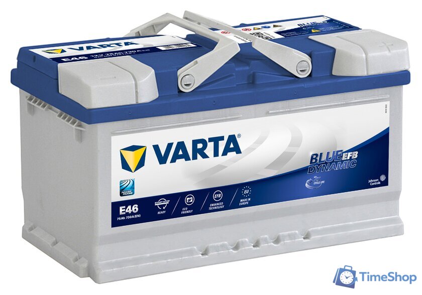 Автомобильный аккумулятор Varta Blue Dynamic EFB 575 500 073 (75 А·ч) - Изображение №1 — Интернет-магазин Time-Shop