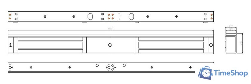 Электромагнитный замок ZKTeco CM-280D - Изображение №2 — Интернет-магазин Time-Shop