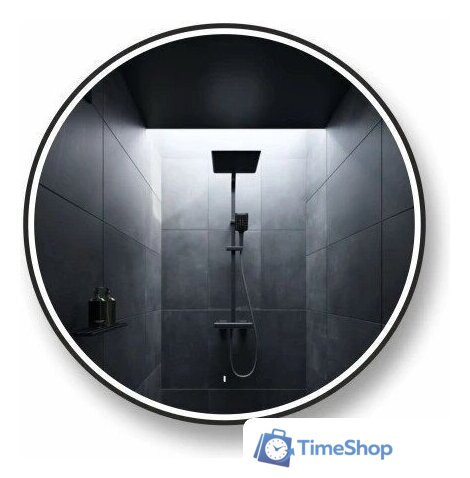  Алмаз-Люкс Зеркало Cairo Blaсk 80dh-6 (с подсветкой, датчиком движения и подогревом) - Изображение №2 — Интернет-магазин Time-Shop