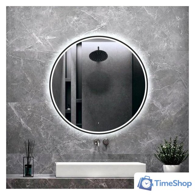  Алмаз-Люкс Зеркало Cairo Blaсk 80dh-6 (с подсветкой, датчиком движения и подогревом) - Изображение №5 — Интернет-магазин Time-Shop