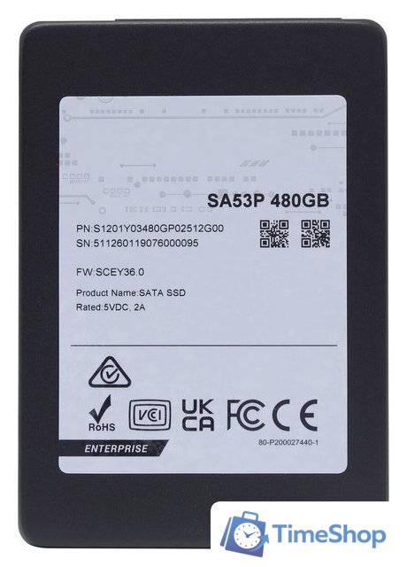 SSD Phison SA53P 480GB S1201Y03480GP02512G00 - Изображение №1 — Интернет-магазин Time-Shop
