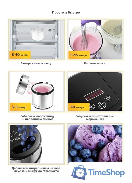 Мороженица Kitfort KT-1804 - Изображение №4 — Интернет-магазин Time-Shop