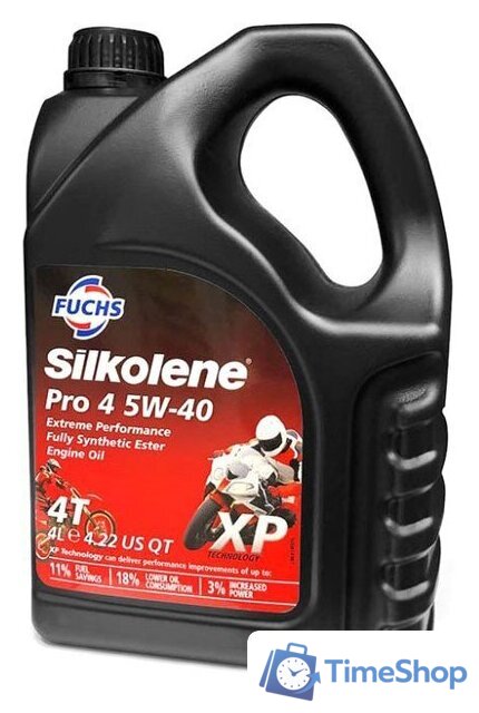 Моторное масло Fuchs Мото Silkolene Pro 4 5W-40 XP 4л - Изображение №1 — Интернет-магазин Time-Shop