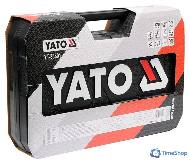 Универсальный набор инструментов Yato YT-38801 (120 предметов) - Изображение №4 — Интернет-магазин Time-Shop