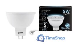 Светодиодная лампочка Gauss GU5.3 5Вт 4100K [201505205] - Изображение №1 — Интернет-магазин Time-Shop