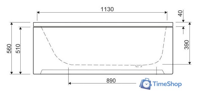 Ванна Cezares Eco 130x70 - Изображение №4 — Интернет-магазин Time-Shop