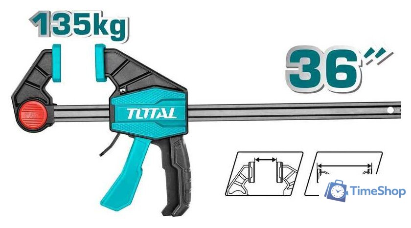 Струбцина Total THT1346803 - Изображение №1 — Интернет-магазин Time-Shop